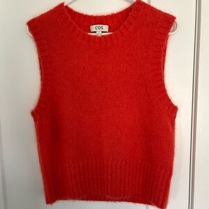 COS Bright Red Knit Tank Top